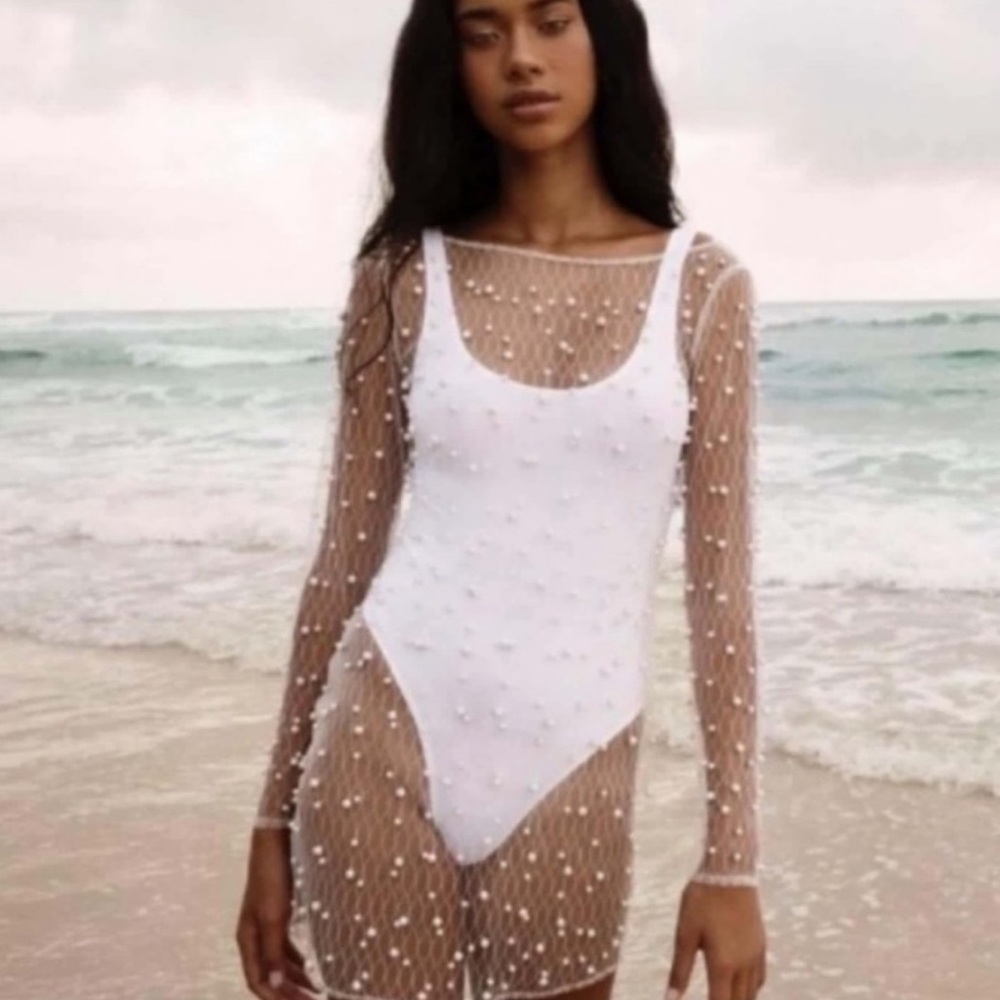 Ezili pearl swimsuit coverup